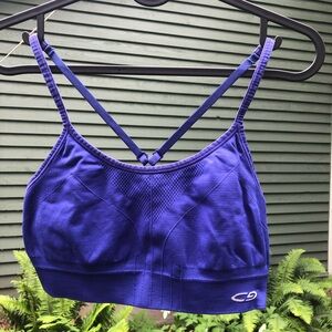 Purple sports bra